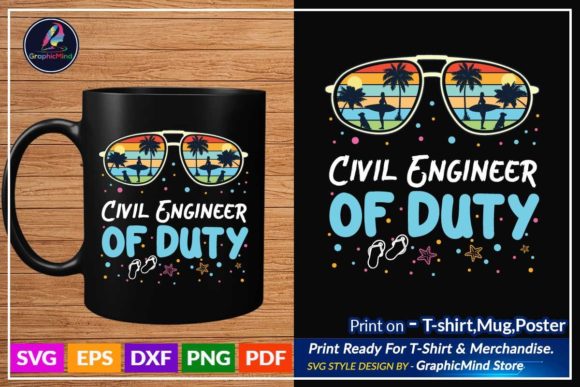 Civil Engineer of Duty SVG Graphics for Crafts