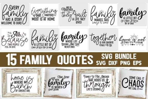 Family Quotes SVG Bundle