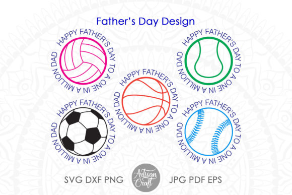 Father’s Day SVG, Sports Dad SVG: Graphics for Crafts & Local Branding