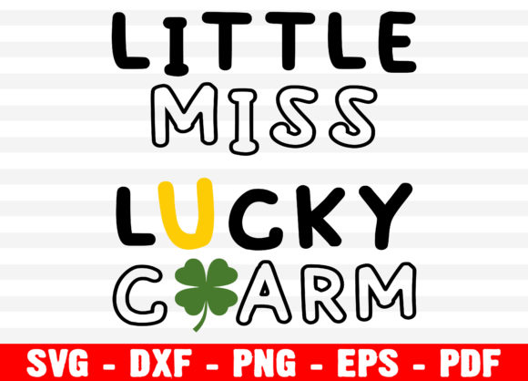 Little Miss Lucky Charm St Patricks Day Graphics