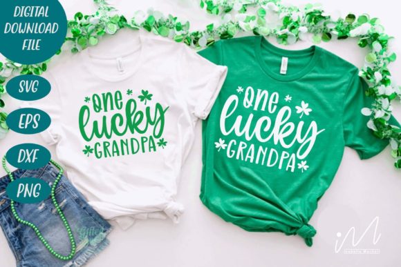 One Lucky Grandpa SVG: Crafts & Graphics for Local Branding