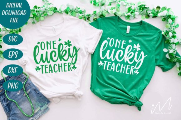 One Lucky Teacher SVG: Graphics & Crafts Design Asset