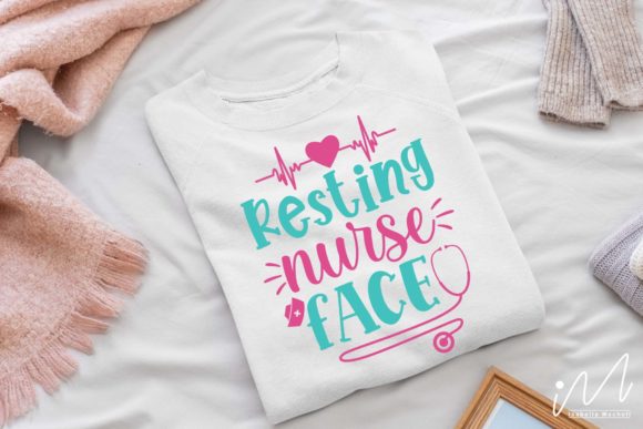 Resting Nurse Face SVG: Graphics for Crafts & Local Branding